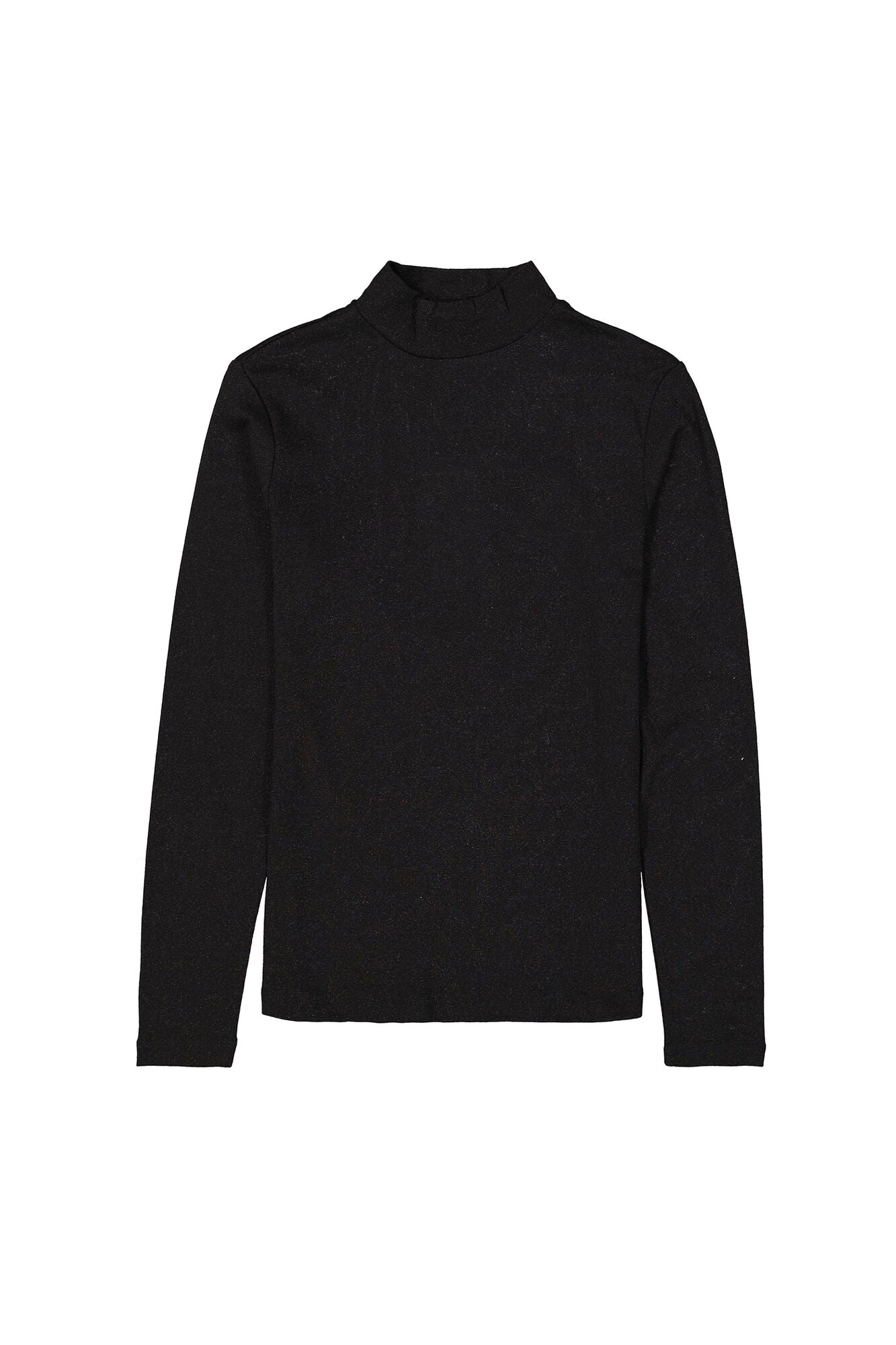 SPECKLE LONG SLEEVE TOP BLACK