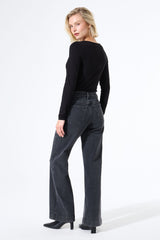 CHIC LONG SLEEVE TOP BLACK