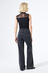 LACE DETAILED CAMI BLACK