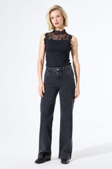 LACE DETAILED CAMI BLACK