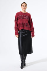 MIDI LENGTH SKIRT BLACK