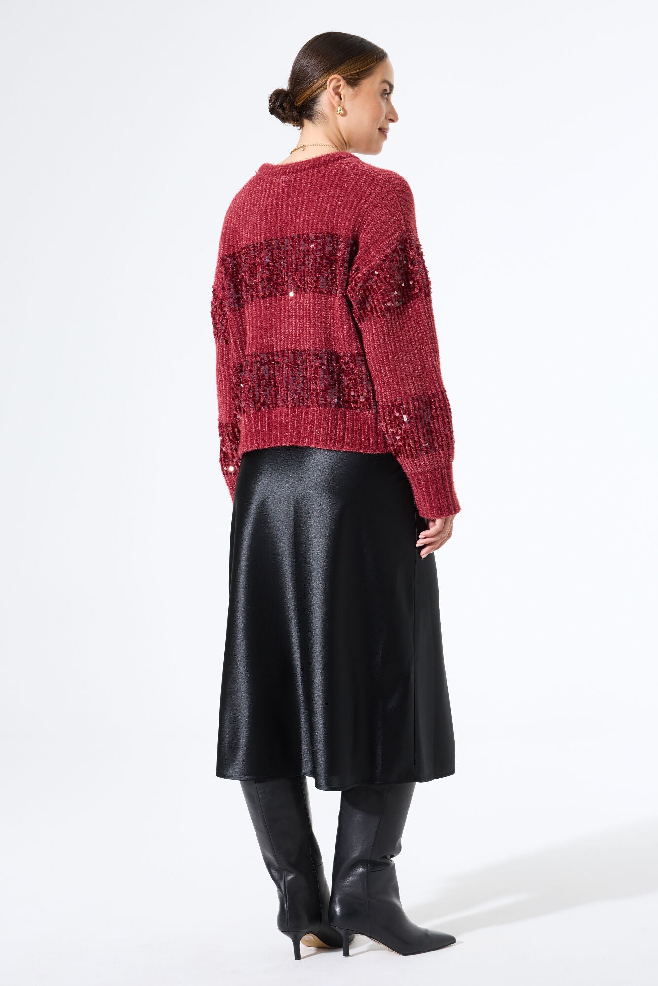 MIDI LENGTH SKIRT BLACK