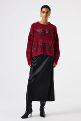 MIDI LENGTH SKIRT BLACK