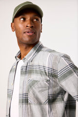 CHECKED SHIRT SAGE GREEN