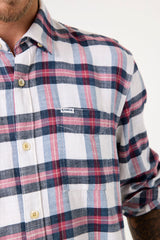 CHECKED SHIRT WHITE