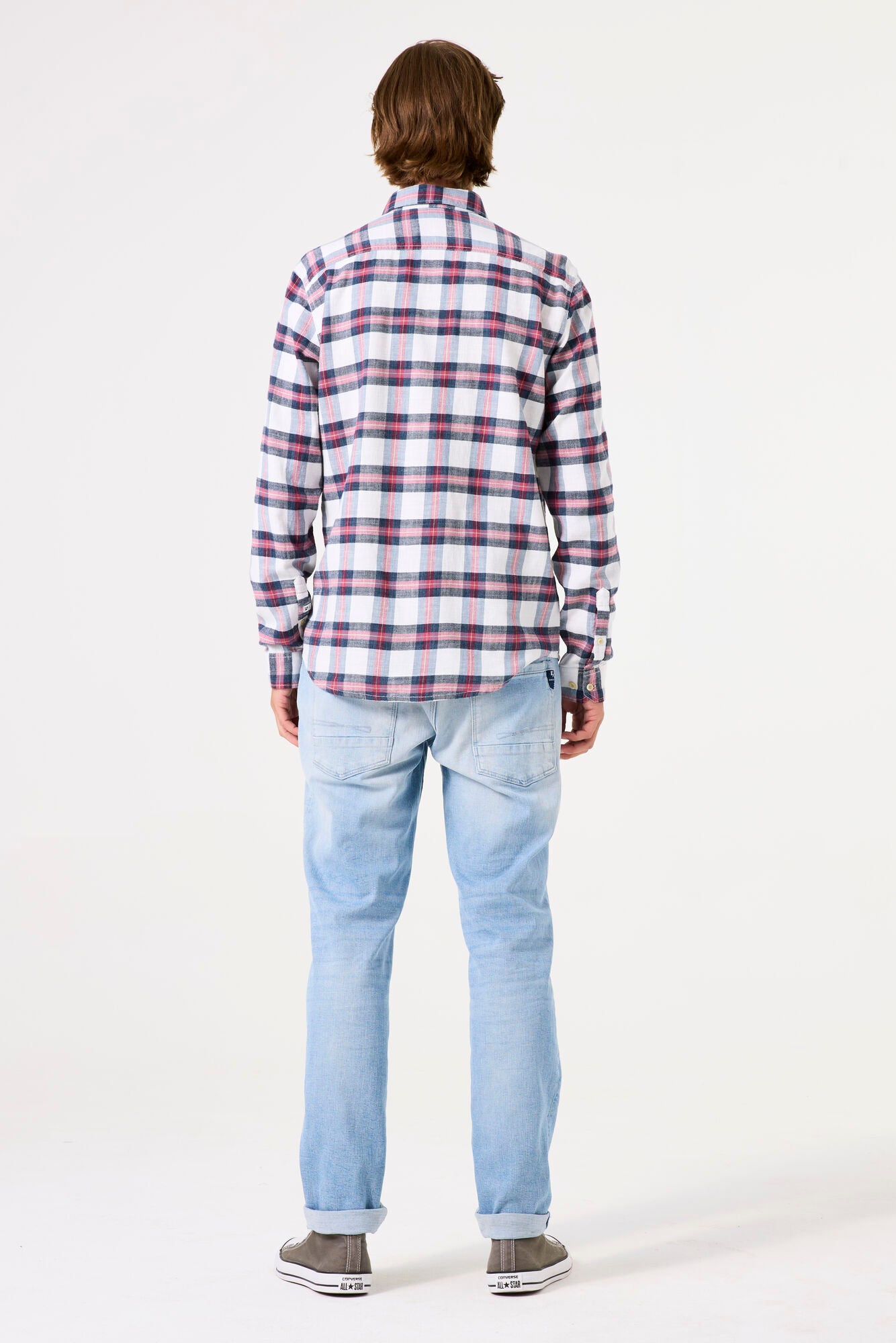 CHECKED SHIRT WHITE