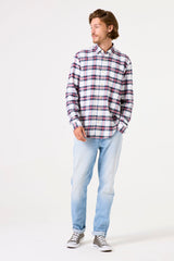 CHECKED SHIRT WHITE