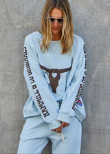 VINTAGE WESTERN SWEAT POWDER BLUE