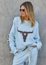 VINTAGE WESTERN SWEAT POWDER BLUE