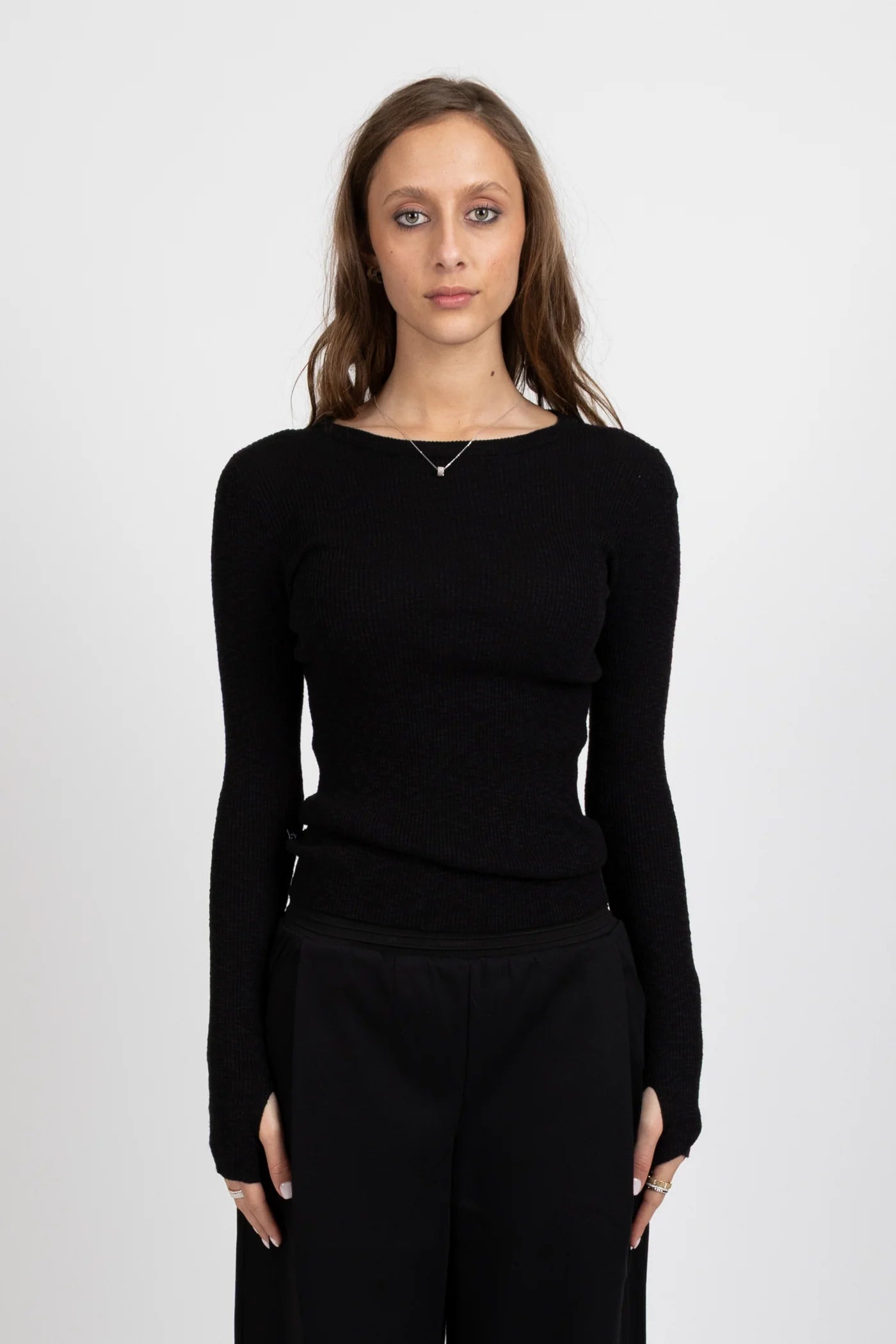 HARPER LS TOP BLACK