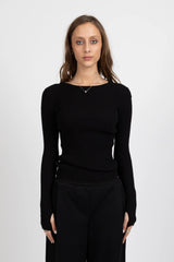 HARPER LS TOP BLACK