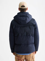 HOODED PUFFER JACKET SKY CAPTAIN