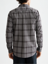 SHADOW-CHECK DOUBLE-FACED SHIRT BLACK