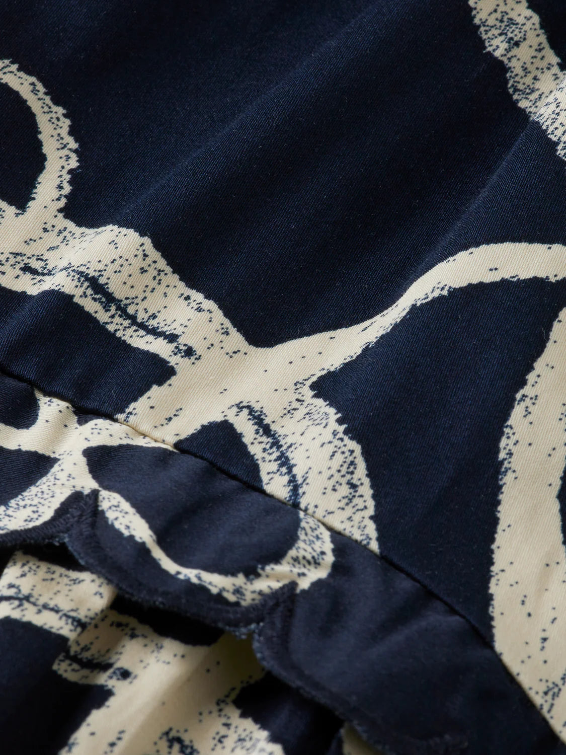 SCALLOP TRIM MINI DRESS RIBBON NAVY