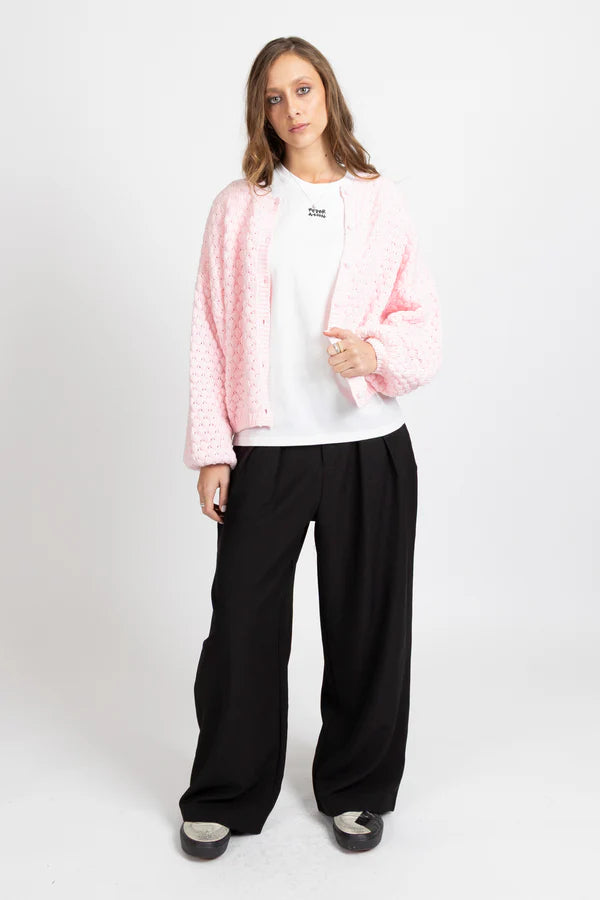 HONEYCOMB CARDI PINK