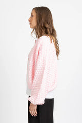 HONEYCOMB CARDI PINK