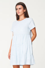 CELINE MILLY DRESS - BLUE/WHITE