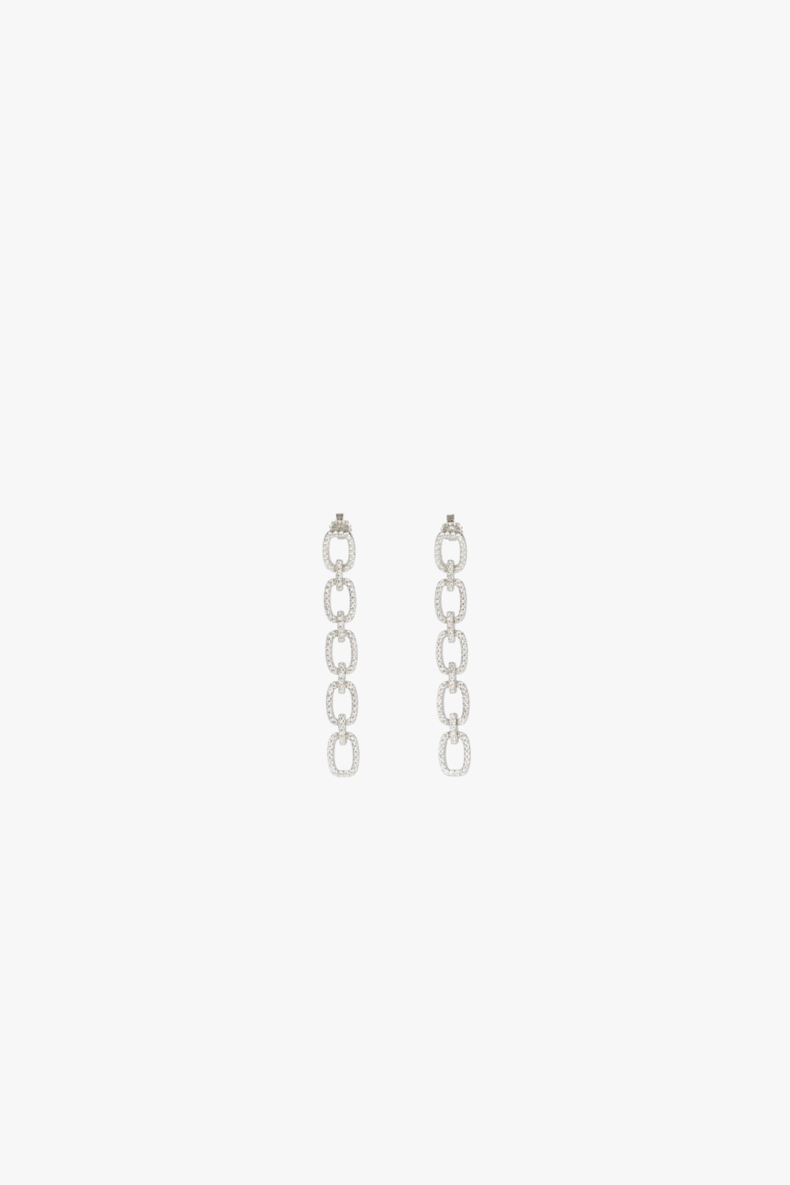 CHAINED EARRINGS - CLEAR