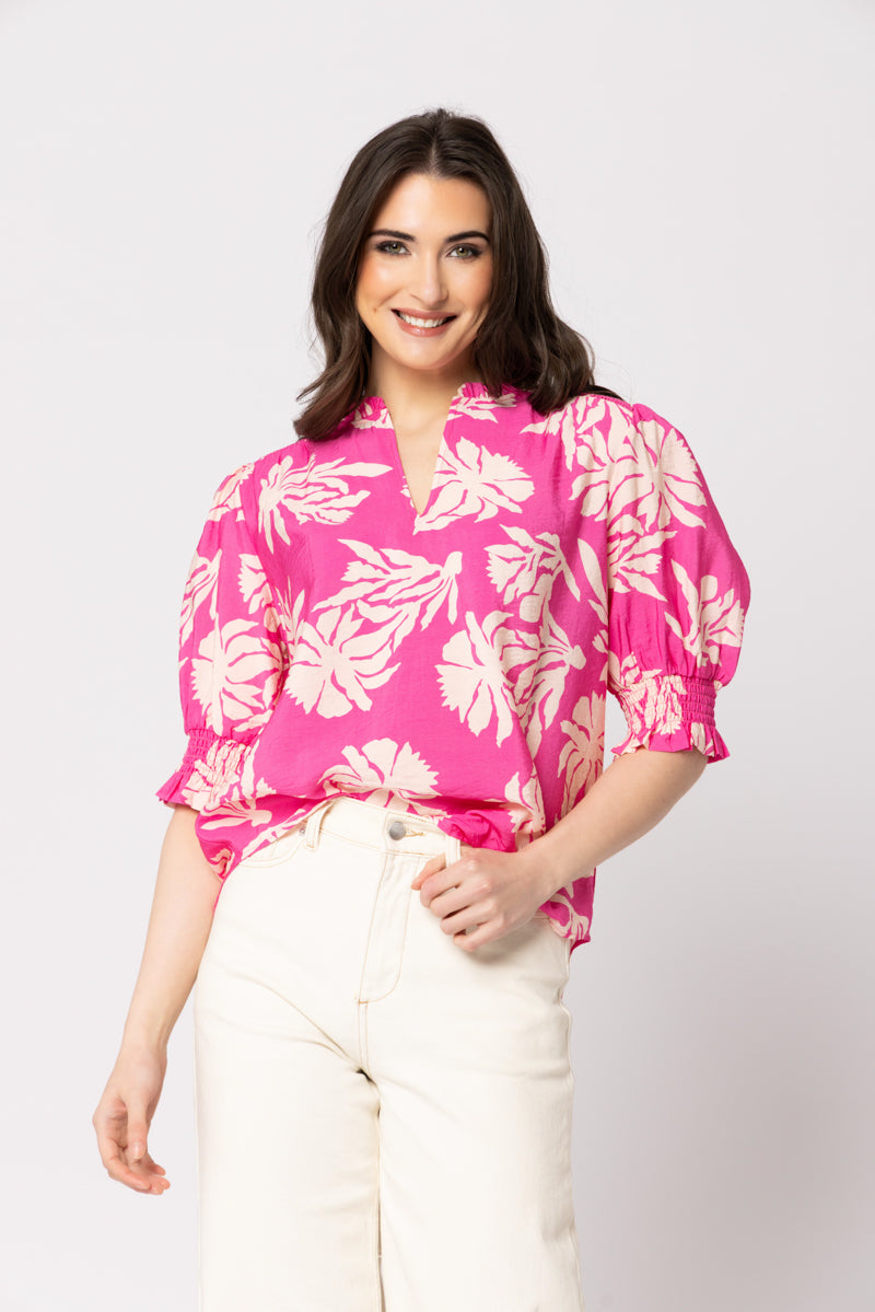 GIFTED TOP PINK SPLASH