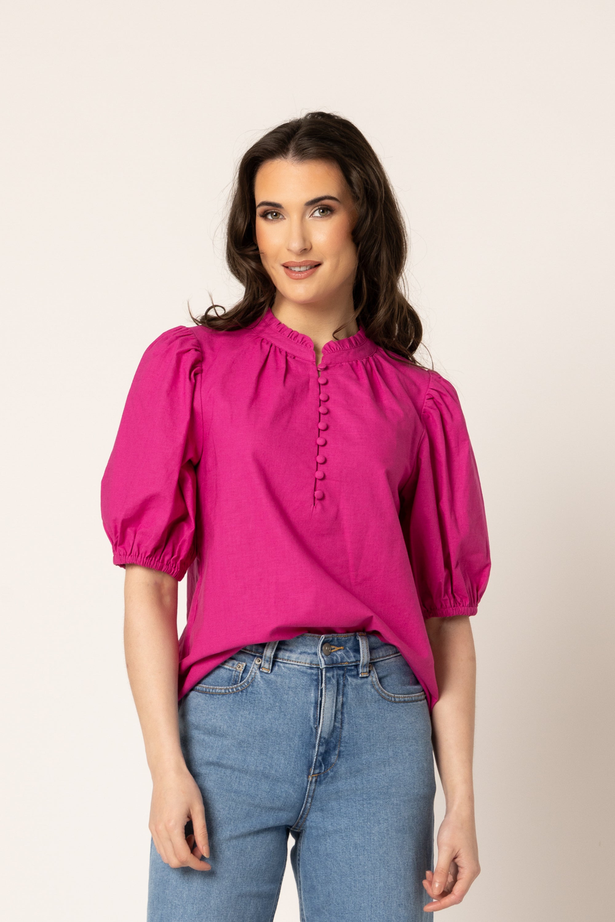 NINA BLOUSE HOT PINK