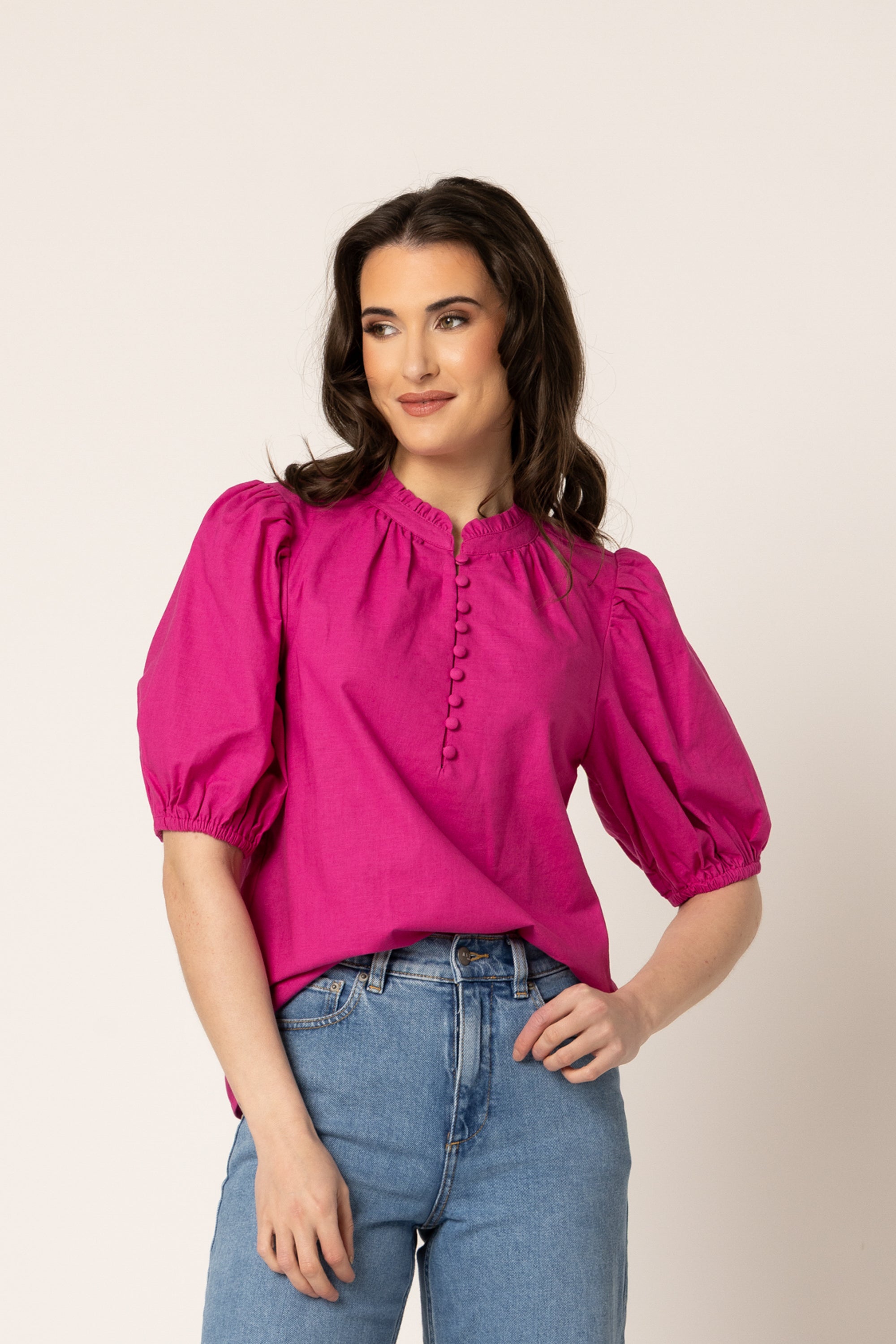 NINA BLOUSE HOT PINK