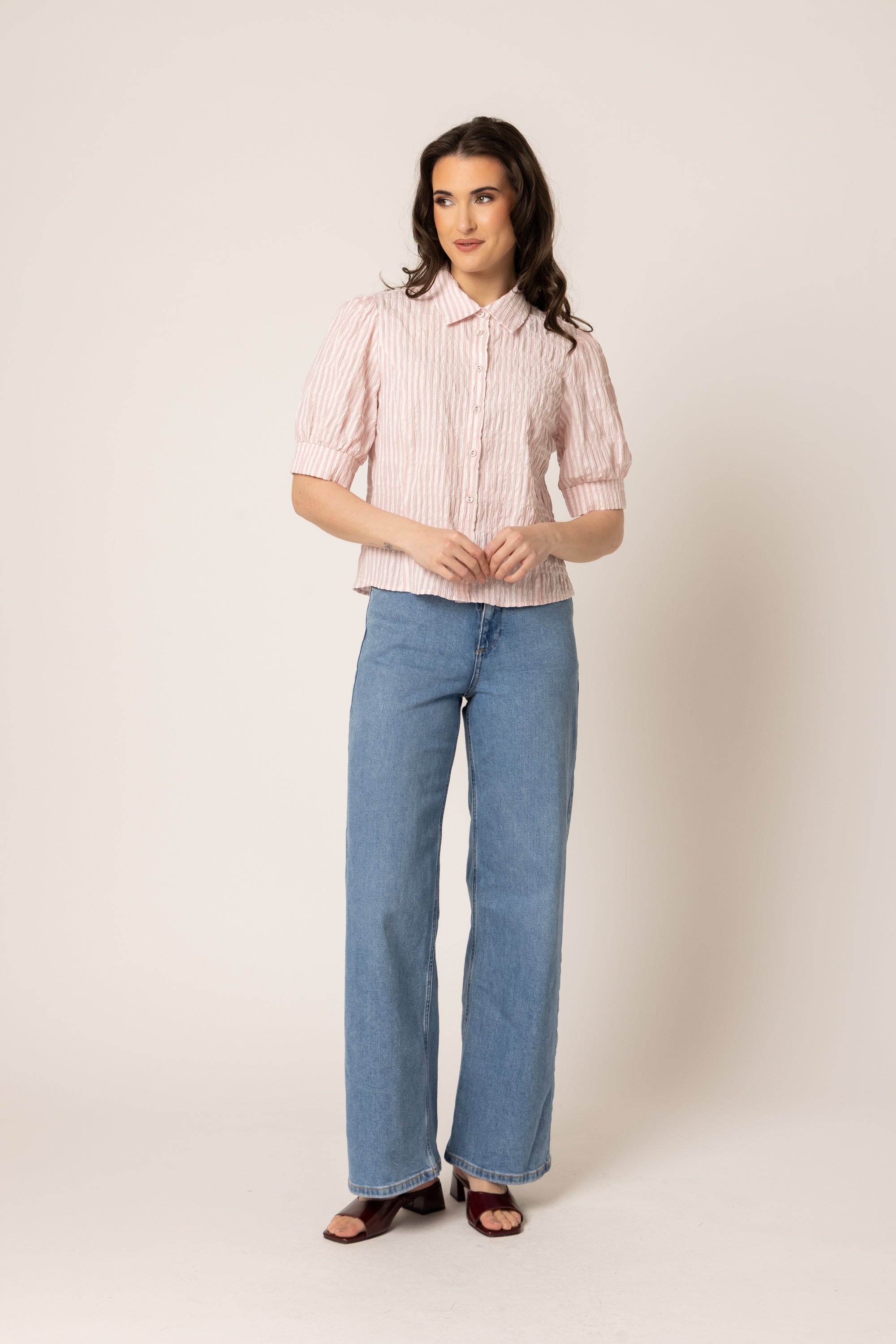 ALIGNED SHIRT PINK STRIPE