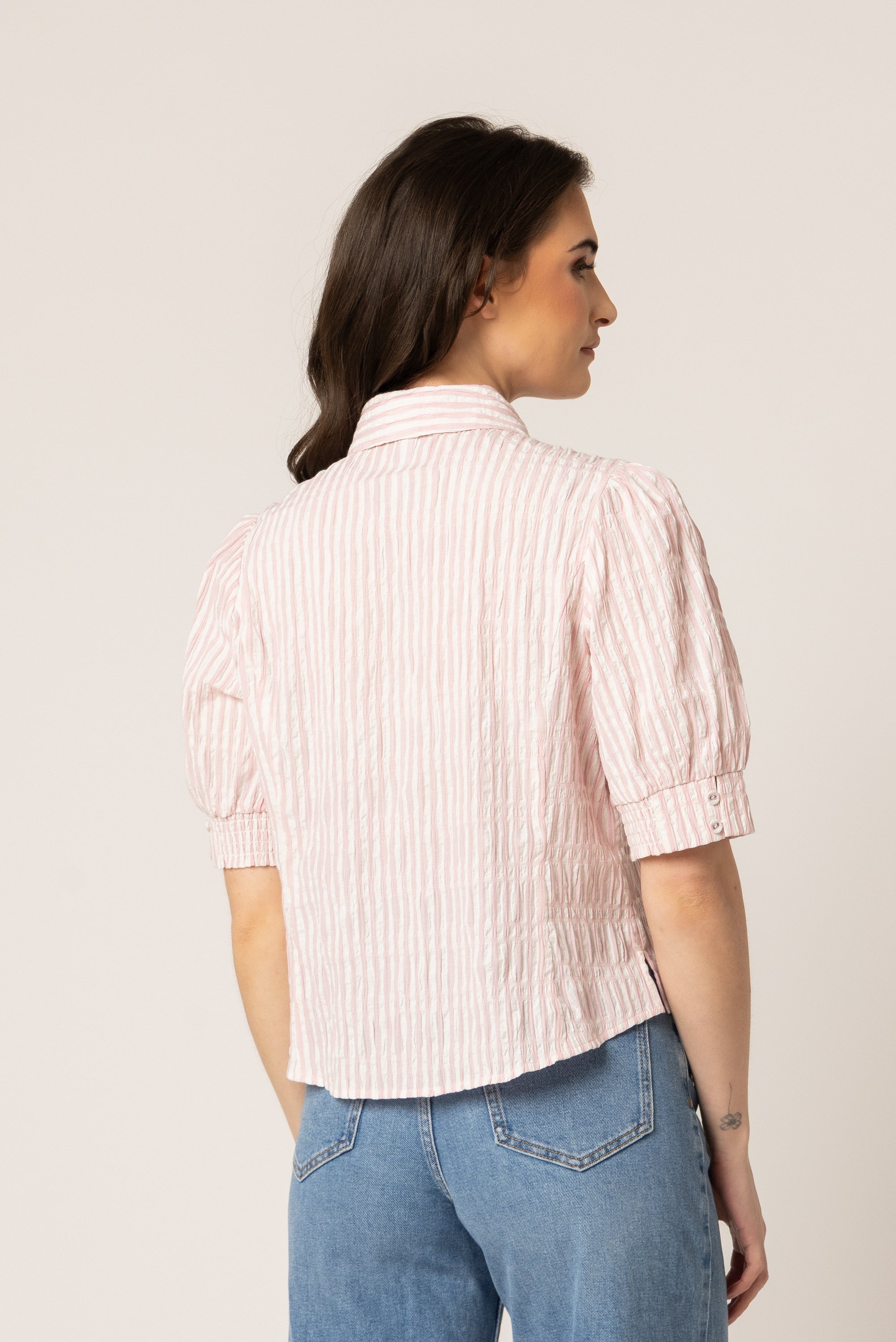 ALIGNED SHIRT PINK STRIPE
