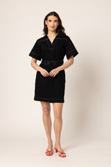 Denim Mini Dress Black