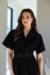 Denim Mini Dress Black