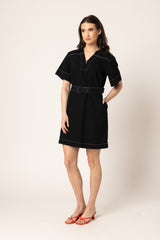 Denim Mini Dress Black