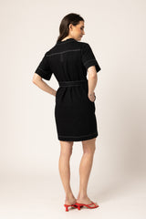 Denim Mini Dress Black