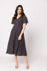 Guest Edit Dress Brown Blue Spot