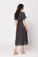 Guest Edit Dress Brown Blue Spot