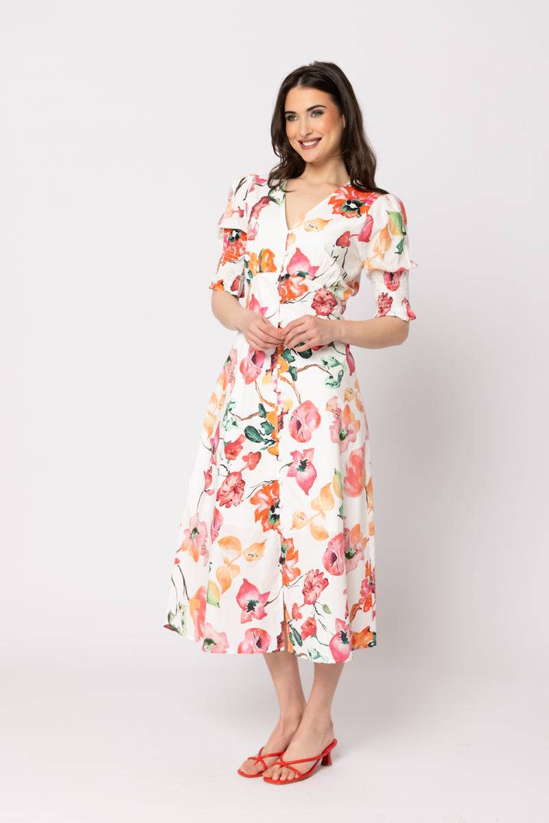 ACCOMPLISHED DRESS APRICOT BLOOM