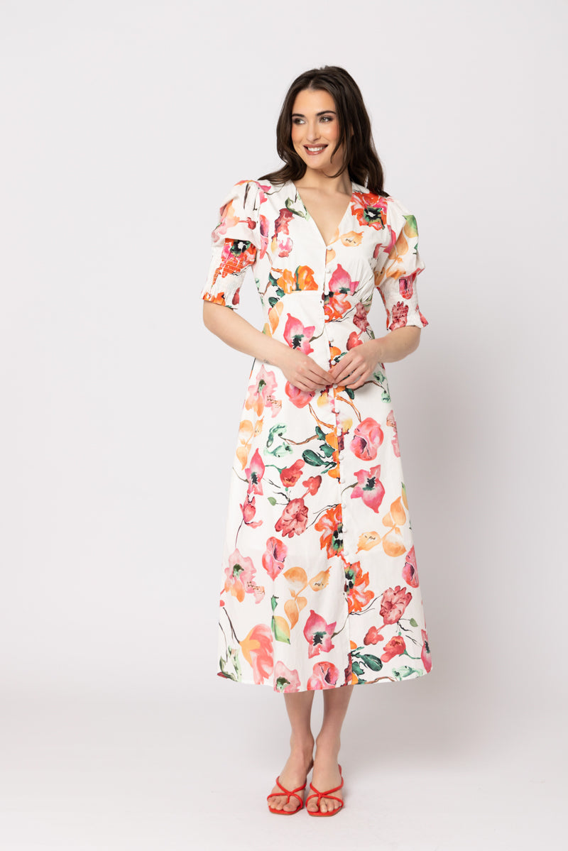 ACCOMPLISHED DRESS APRICOT BLOOM