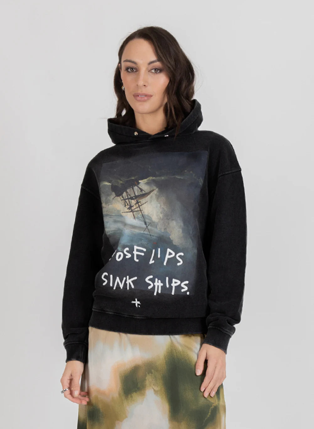 REPRESENT HOOD LOOSE LIPS BLACK