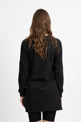 LS SCALLOP TEE LEOPARD