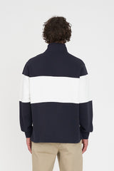 CLASSIC 1/4 ZIP BLOCK JERSEY NAVY