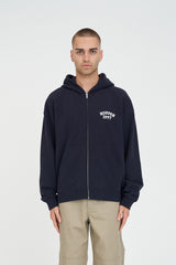 BLOCK ZIP HOOD 350 SLAB NAVY