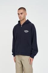 BLOCK ZIP HOOD 350 SLAB NAVY