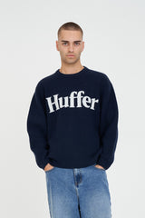 FLEET KNIT CREW NAVY BOLD HUFFER