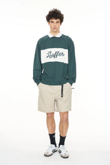 MENS PIQUE RUGBY CREW GOLF GREEN