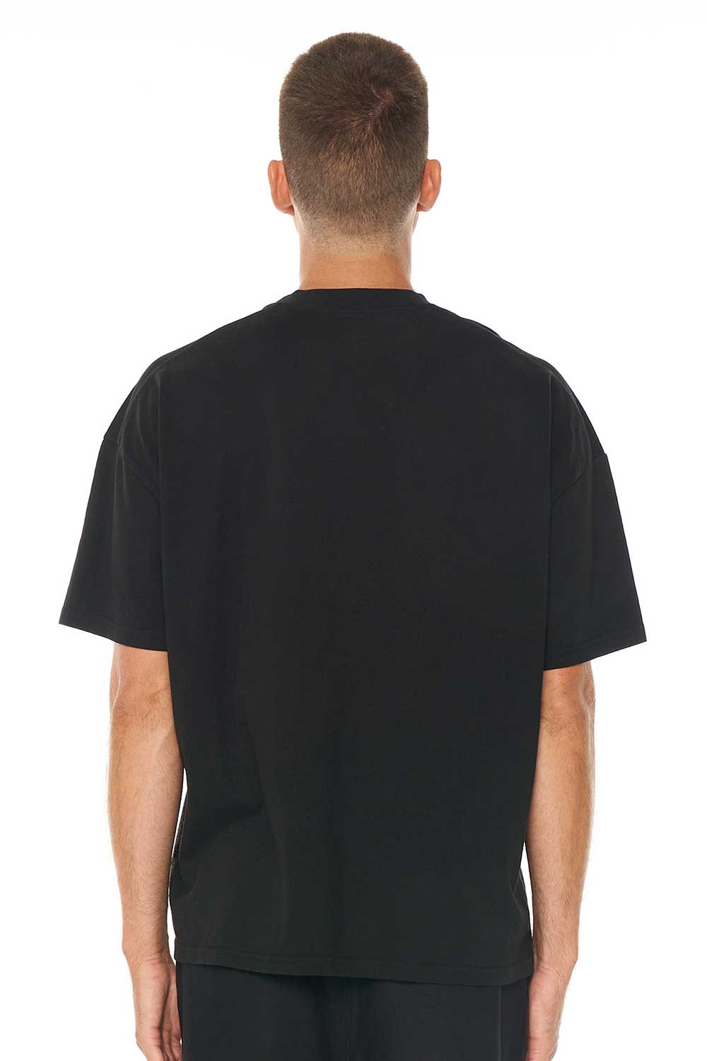 BOX TEE 260 LINED OUT WASHED BLACK