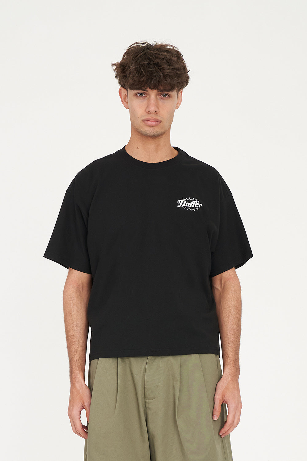 BLOCK CROP TEE 220 GAS IT BLACK