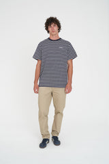 MENS STRIPE SUP TEE NAVY WHITE