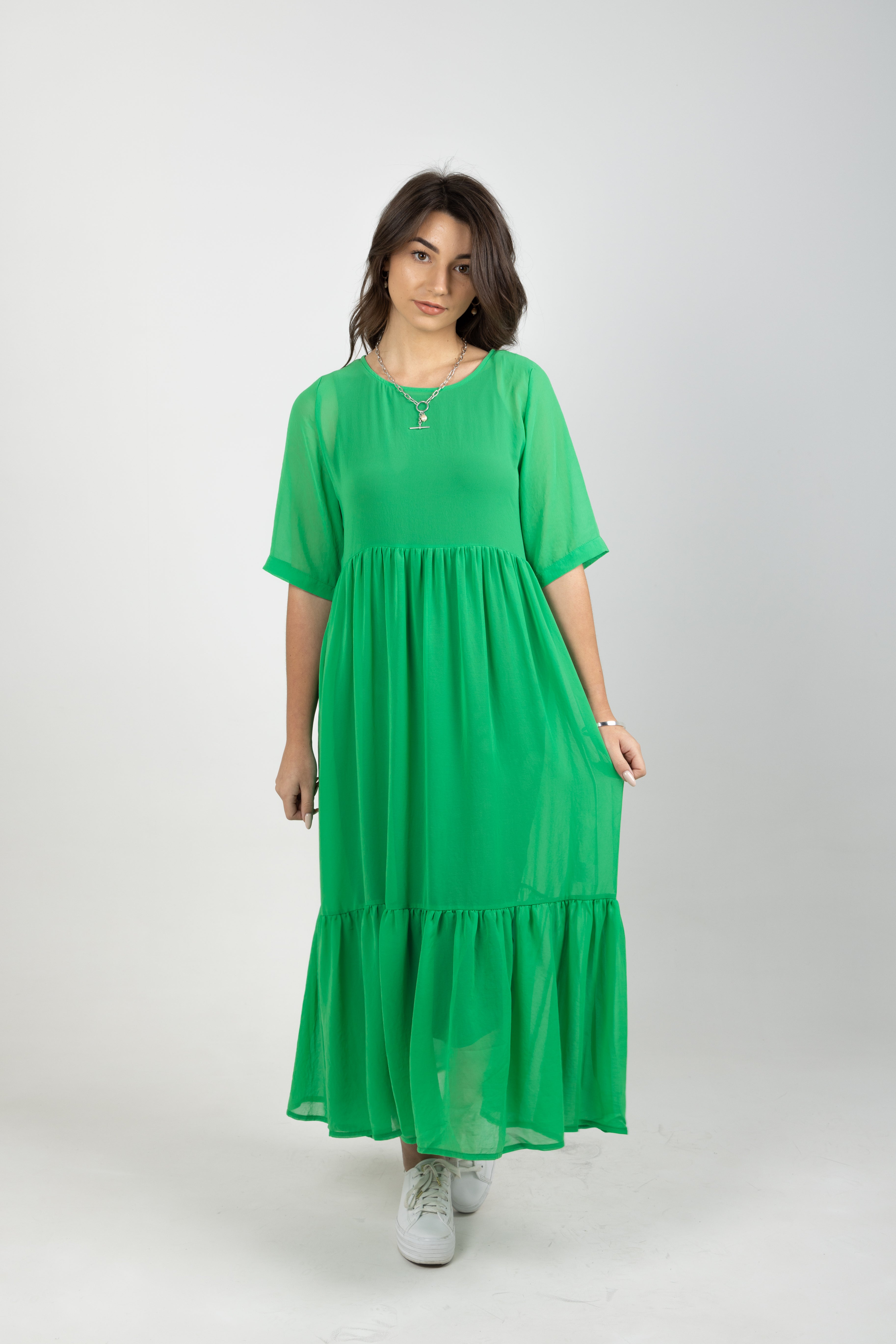 green ruby dress Casting Green Asymmetrical Dress – Ruby Nu Boutique main image 0