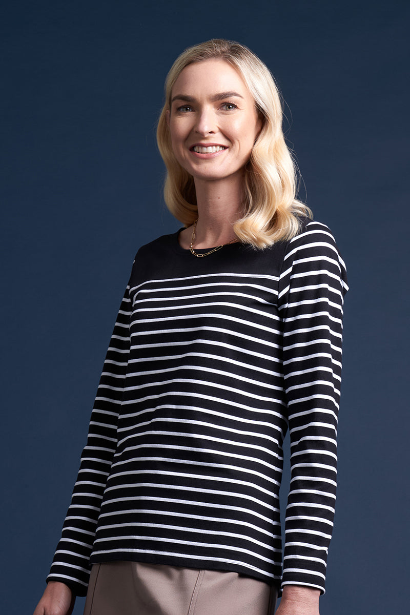 LYTTELTON TOP MIDNIGHT STRIPE