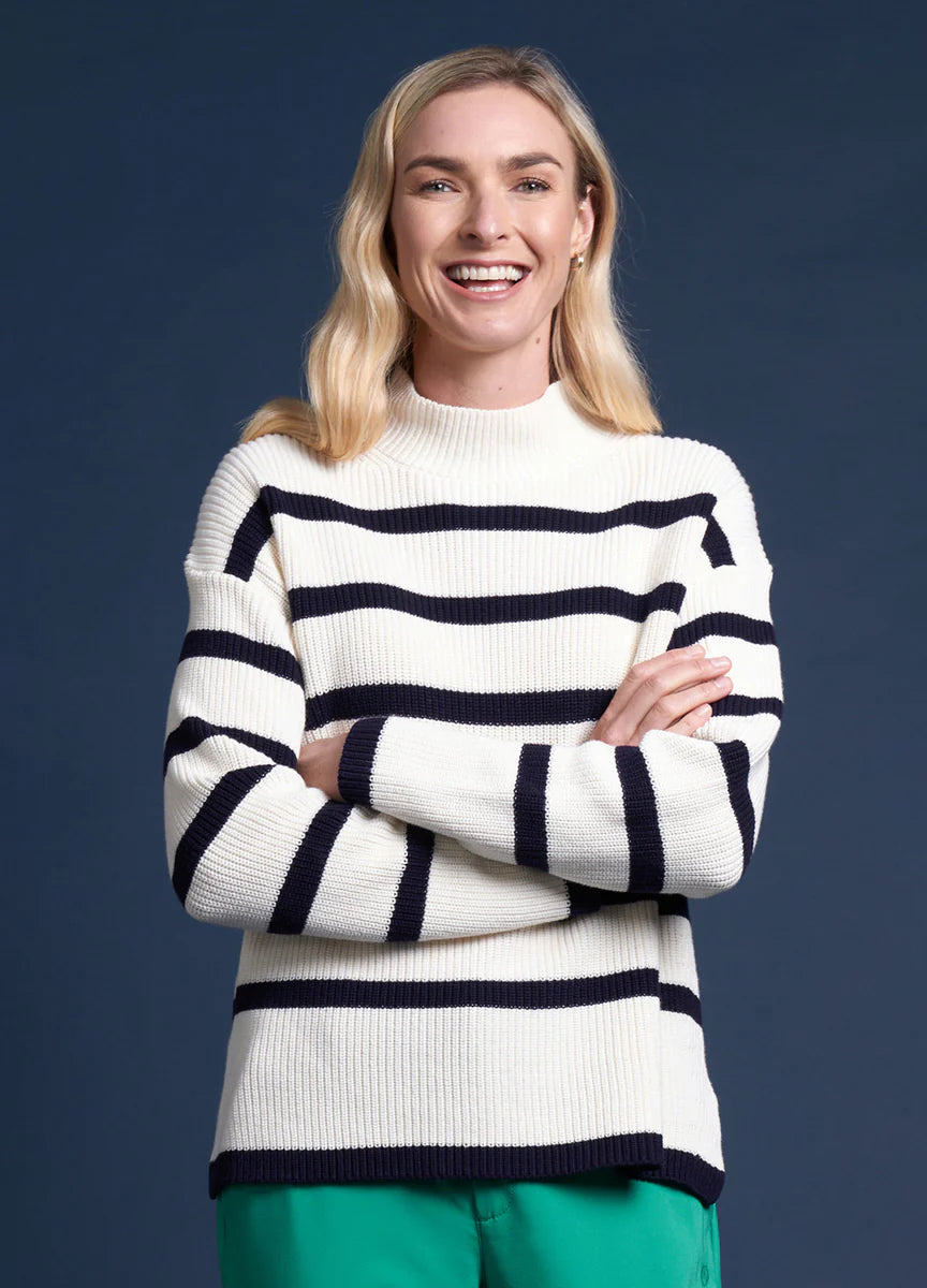 WAIPARA SWEATER WINTER WHITE MIDNIGHT