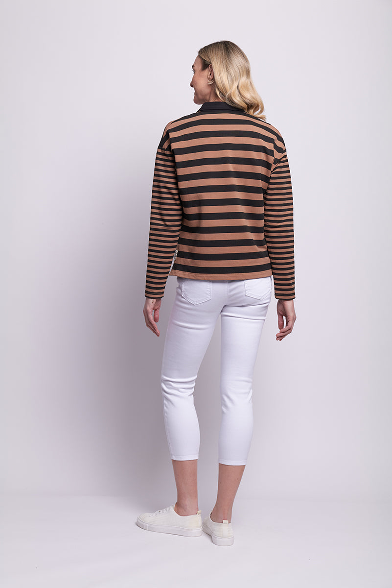 EDEN PARK TOP BLACK STRIPE