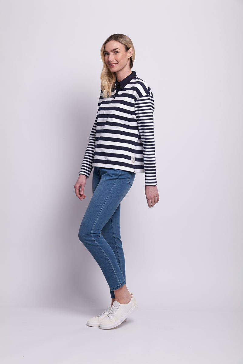 EDEN PARK TOP MIDNIGHT STRIPE